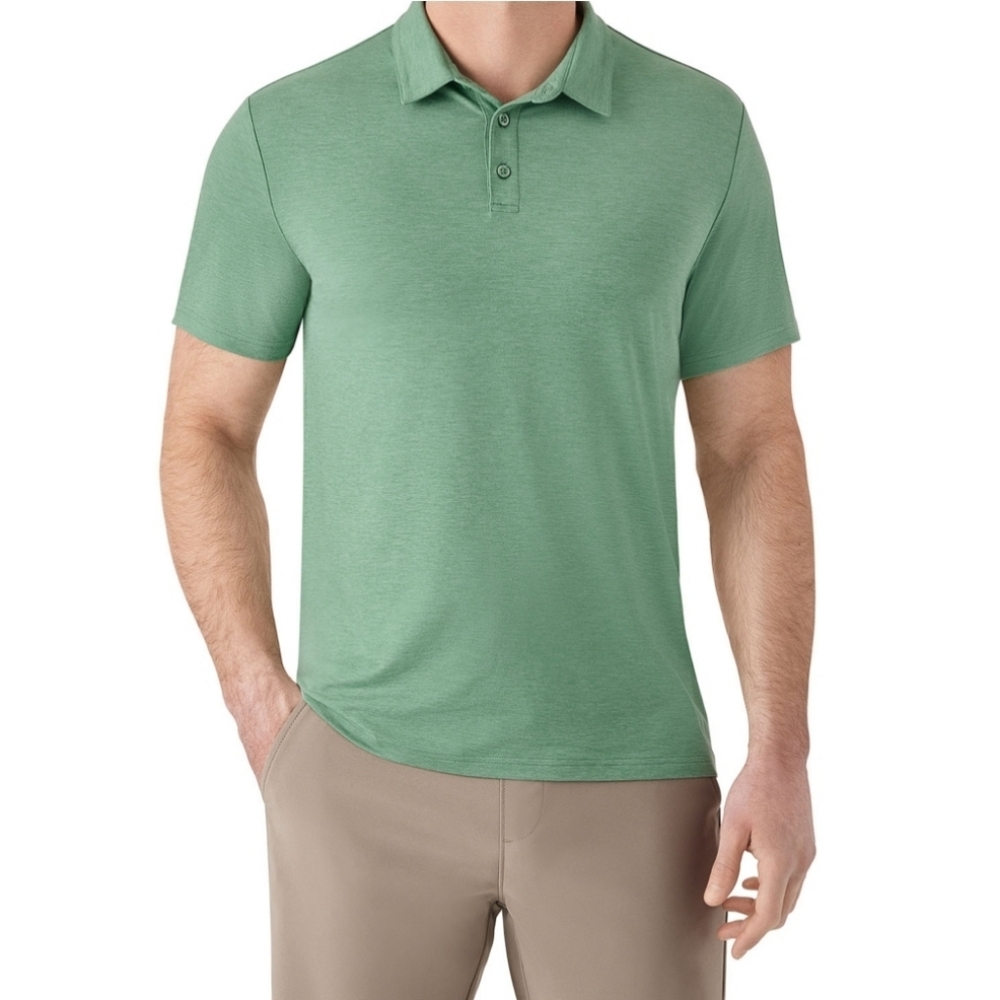 Men's Member's Mark 4 Way Stretch Favorite Soft Polo Green Size L NWT